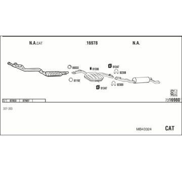 Výfukový systém WALKER MB43324