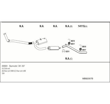 Výfukový systém WALKER MB82007B