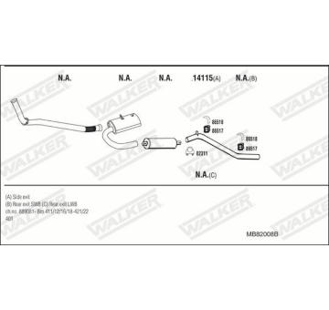 Výfukový systém WALKER MB82008B