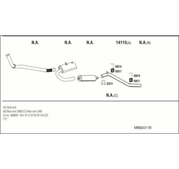 Výfukový systém WALKER MB82011B