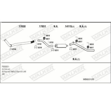 Výfukový systém WALKER MB82012B