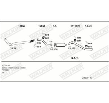 Výfukový systém WALKER MB82014B