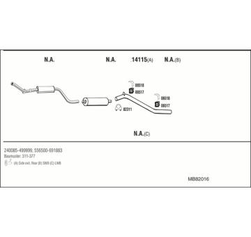 Výfukový systém WALKER MB82016