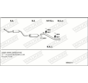 Výfukový systém WALKER MB82017