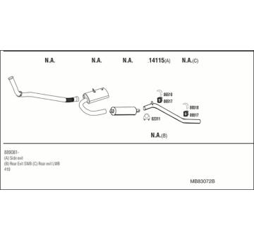 Výfukový systém WALKER MB83072B