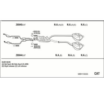Výfukový systém WALKER MBH16565