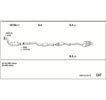 Výfukový systém WALKER MBK003979