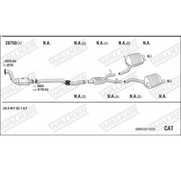 Výfukový systém WALKER MBK007503