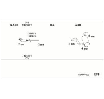 Výfukový systém WALKER MBK007606
