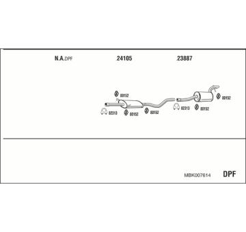 Výfukový systém WALKER MBK007614