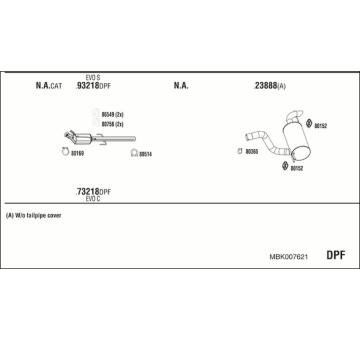Výfukový systém WALKER MBK007621