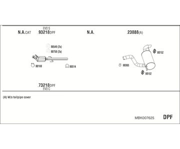 Výfukový systém WALKER MBK007625
