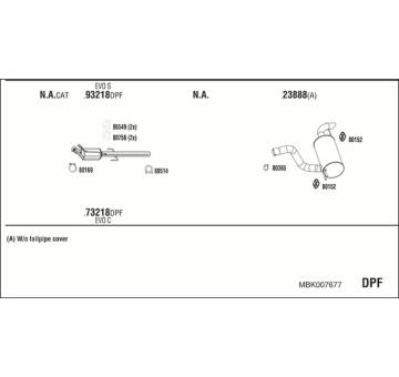 Výfukový systém WALKER MBK007677