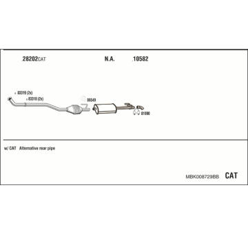 Výfukový systém WALKER MBK008729BB
