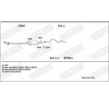 Výfukový systém WALKER MBK008748A