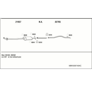 Výfukový systém WALKER MBK008749AC