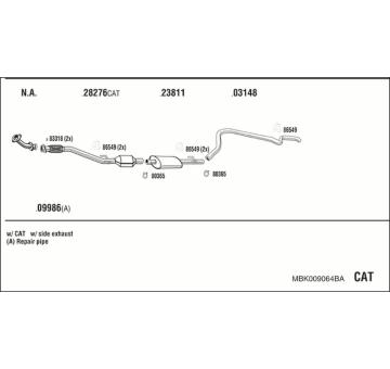 Výfukový systém WALKER MBK009064BA