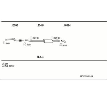 Výfukový systém WALKER MBK014833A