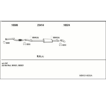 Výfukový systém WALKER MBK014835A