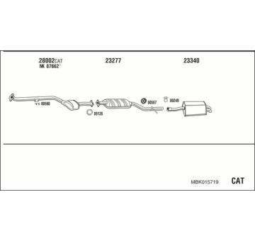 Výfukový systém WALKER MBK015719