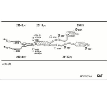 Výfukový systém WALKER MBK016564