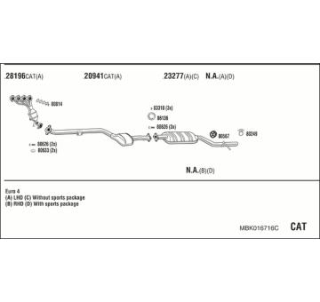Výfukový systém WALKER MBK016716C