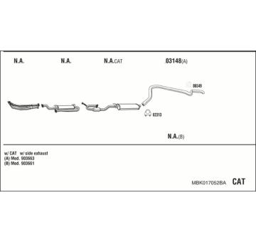 Výfukový systém WALKER MBK017052BA