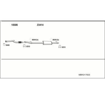 Výfukový systém WALKER MBK017053