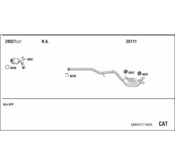 Výfukový systém WALKER MBK017165A