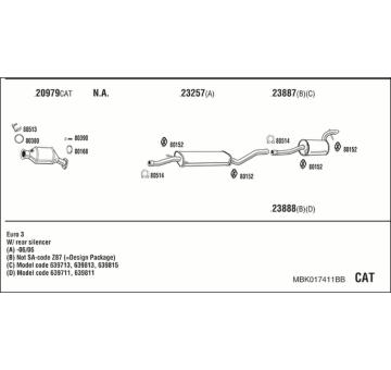 Výfukový systém WALKER MBK017411BB
