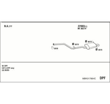 Výfukový systém WALKER MBK017864C