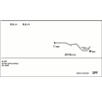 Výfukový systém WALKER MBK019293B