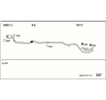 Výfukový systém WALKER MBK019777A