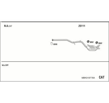 Výfukový systém WALKER MBK019778A