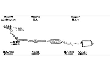 Výfukový systém WALKER MBK030368A