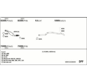 Výfukový systém WALKER MBK032889D