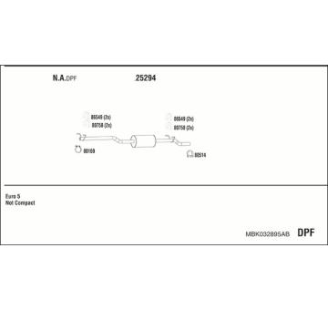Výfukový systém WALKER MBK032895AB