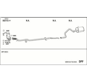 Výfukový systém WALKER MBK057354BA