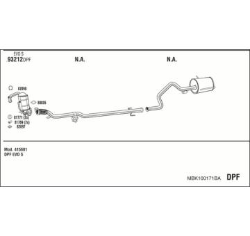 Výfukový systém WALKER MBK100171BA