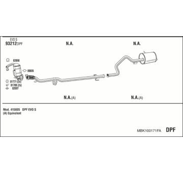 Výfukový systém WALKER MBK100171FA