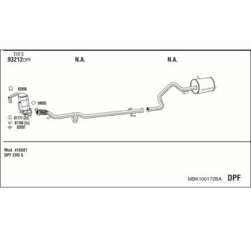 Výfukový systém WALKER MBK100172BA