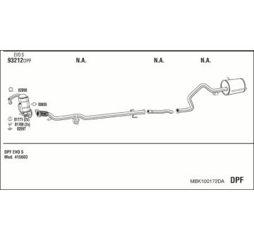 Výfukový systém WALKER MBK100172DA