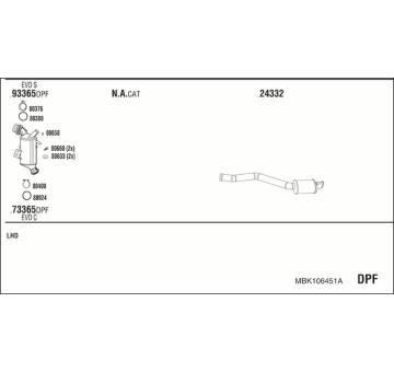 Výfukový systém WALKER MBK106451A