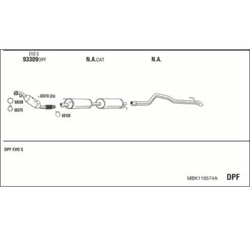 Výfukový systém WALKER MBK119574A