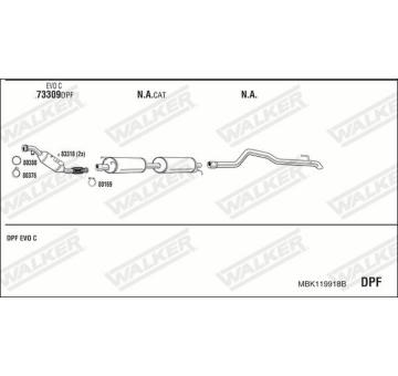 Výfukový systém WALKER MBK119918B