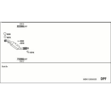 Výfukový systém WALKER MBK128563D