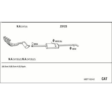 Výfukový systém WALKER MBT16242