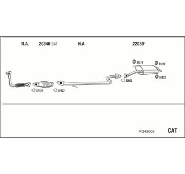 Výfukový systém WALKER MG45003