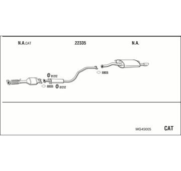 Výfukový systém WALKER MG45005