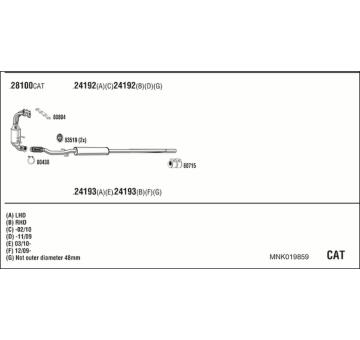 Výfukový systém WALKER MNK019859